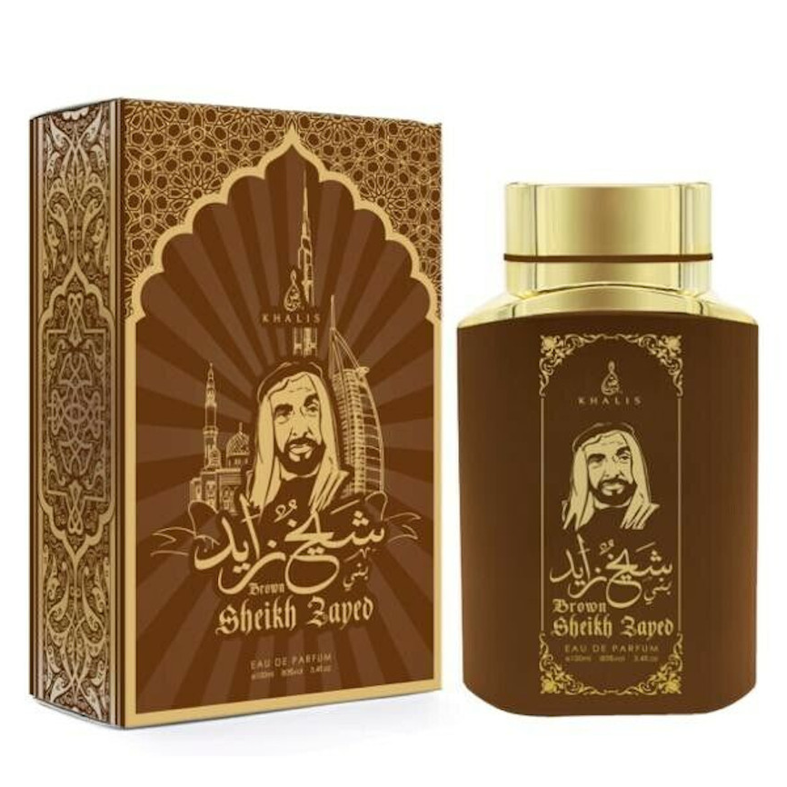 100 ml Eau de Parfum SHEIKH ZAYED BROWN Oud-Vanille-Duft für Männer