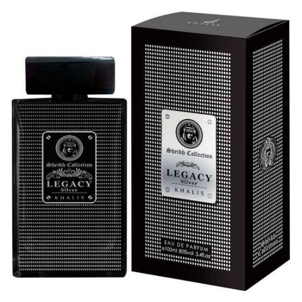 100 ml Eau de Parfum LEGACY SILVER Fruchtiger und Leder- Duft für Männer