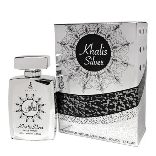 100 ml Eau de Parfum KHALIS SILVER Orientalischer floraler Duft für Männer