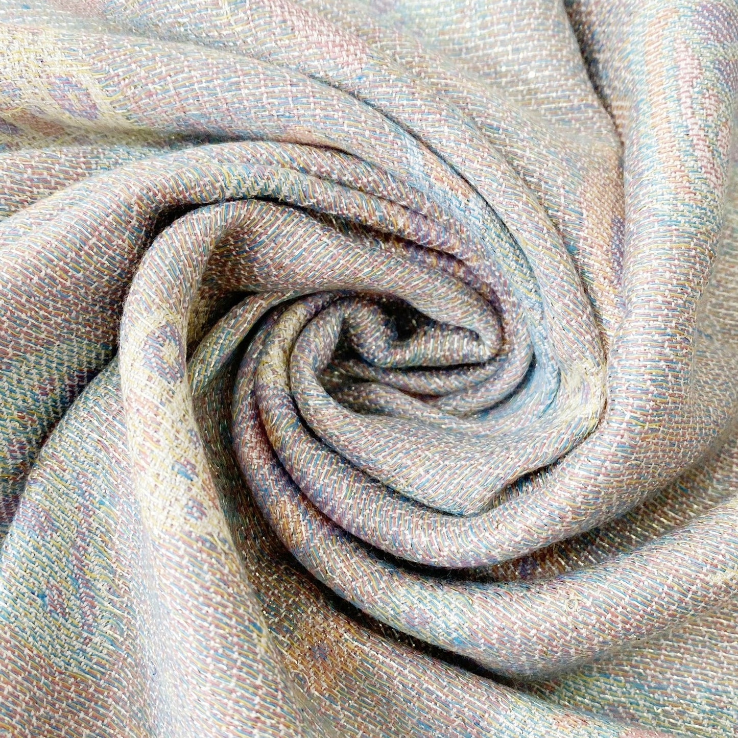 100% Pashmina Cashmere Scarf, 70 cm x 170 cm, Butterfly Patterned Shiny White, 100% Pashmina
