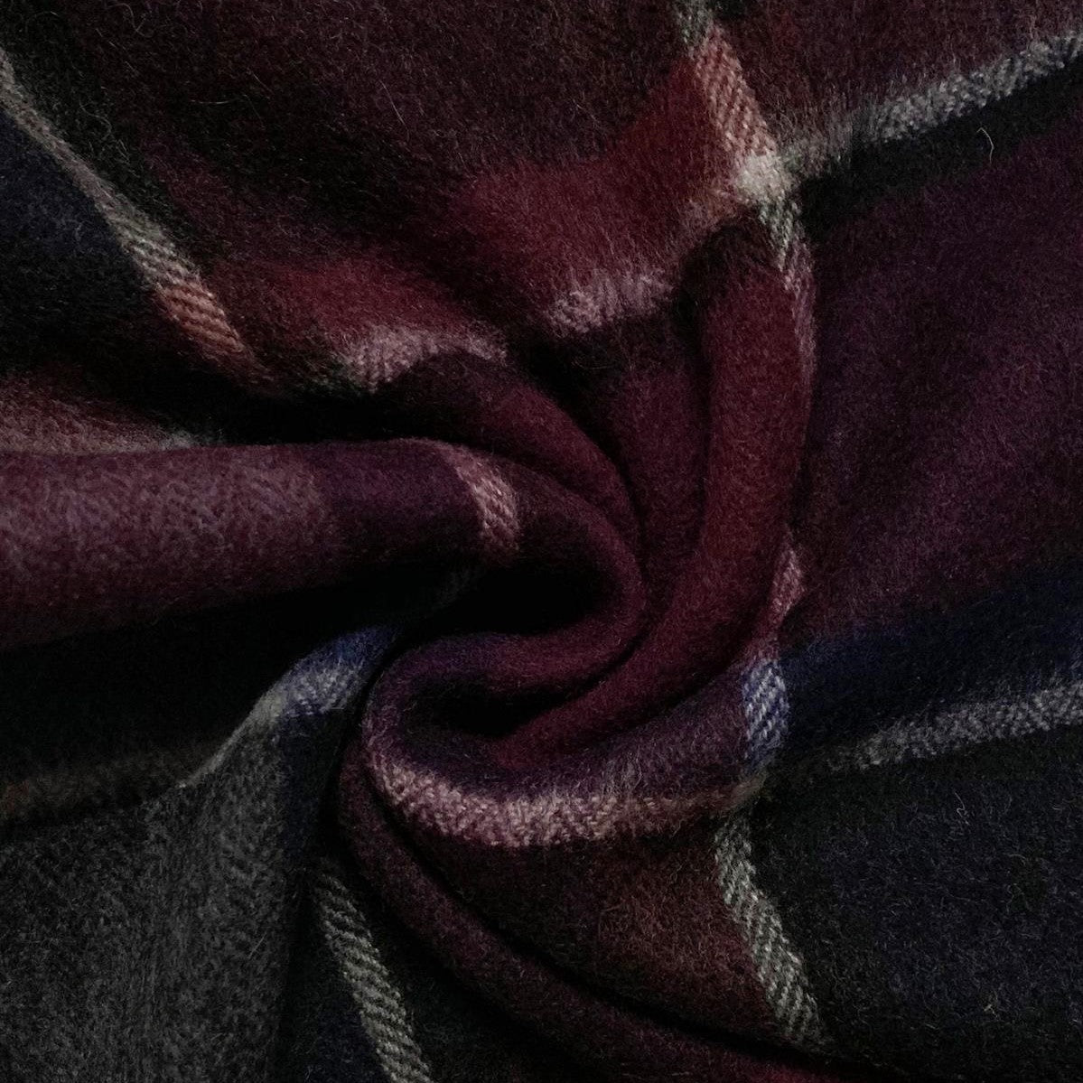 100% Wool Scarf, 30 x 165 cm, Burgundy, 100% Wool