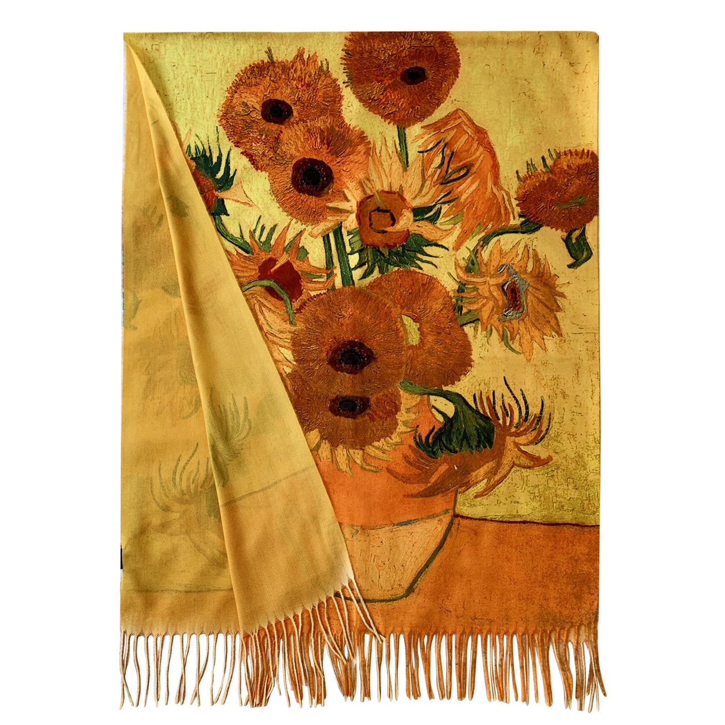 Wool Scarf, 70 cm x 180 cm, Van Gogh - Sunflowers, 60% Wool 40% Acrylic