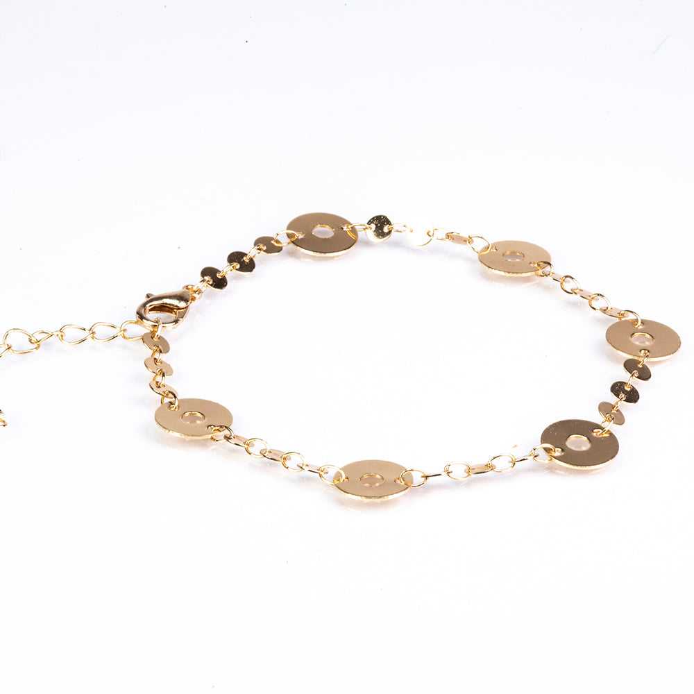 Schmuckgarnitur aus aus goldplattierter Legierung mit blauem Emporia®-Kristall