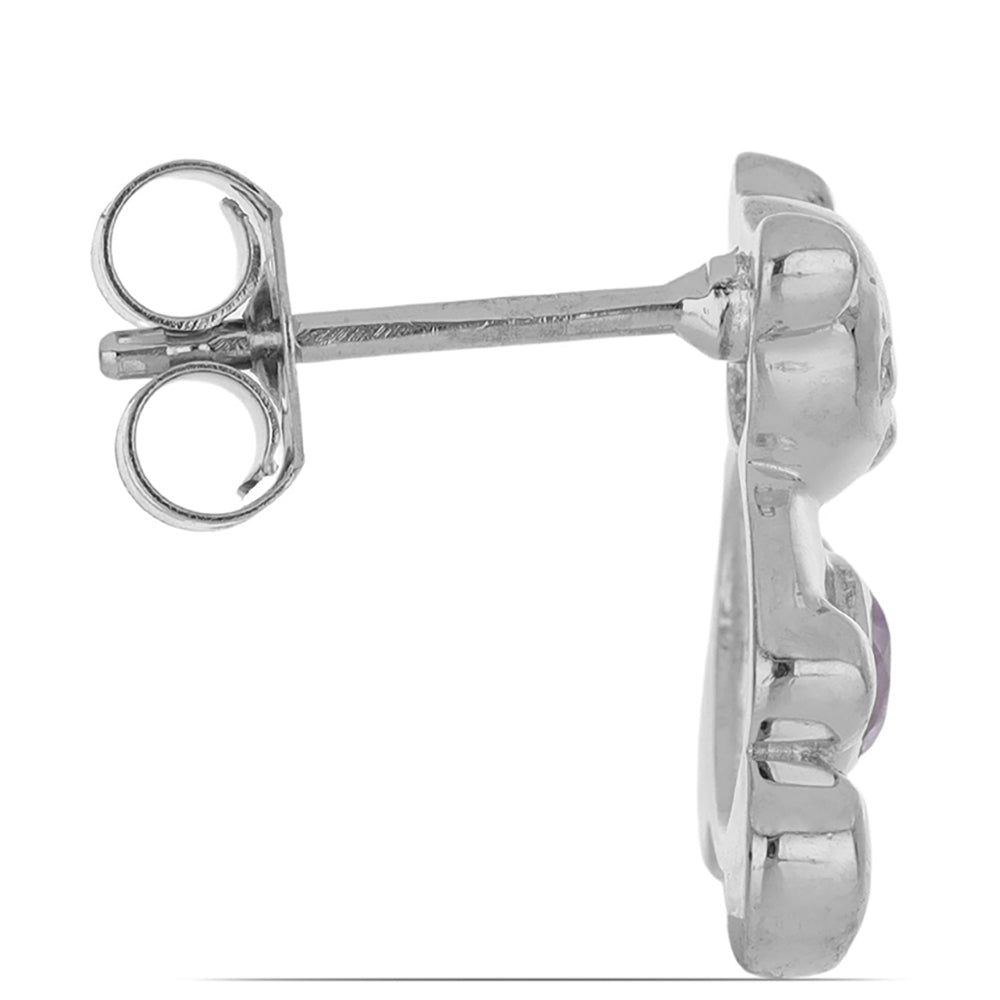 Silberohrringe mit Zitrin aus dem Ural