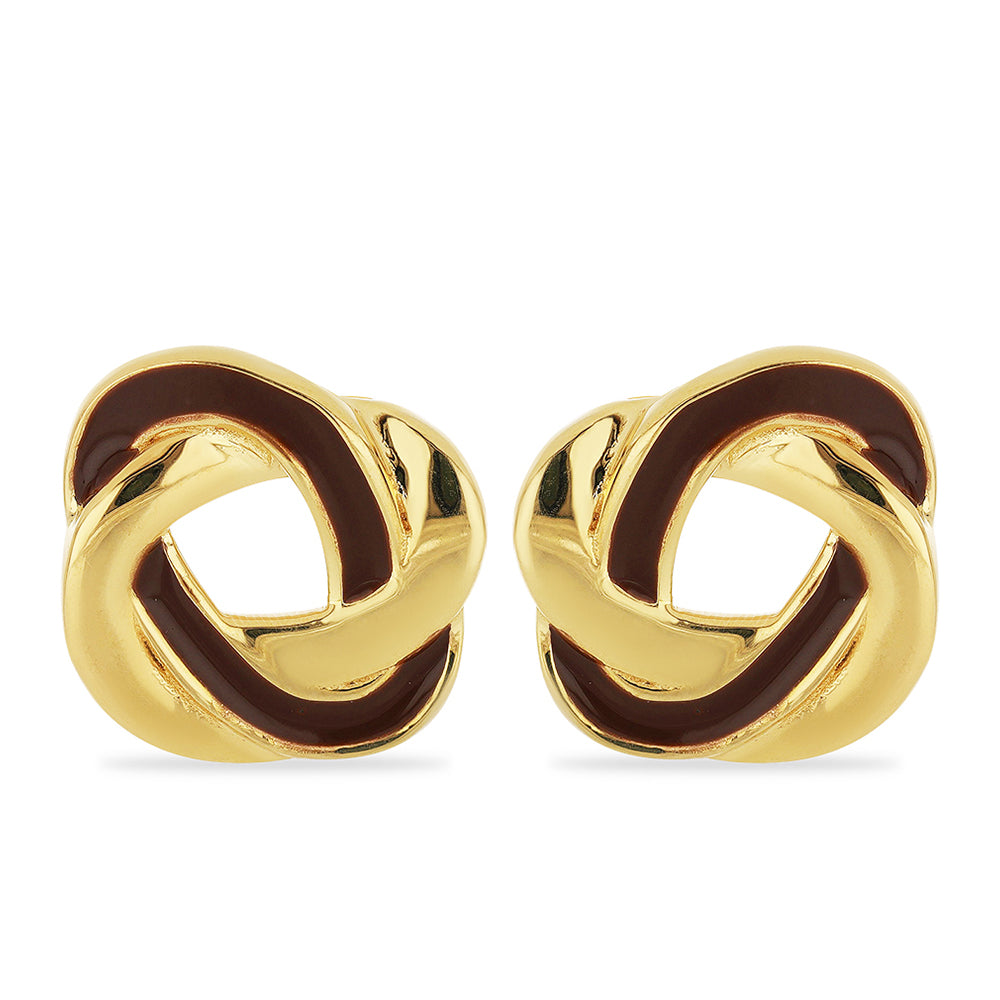 Goldplattierte Silberohrringe mit Emaille