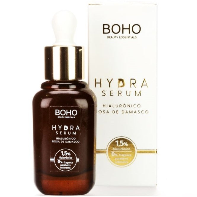 BOHO HydraSerum Gesichtsserum mit Hyaluronsäure mit 4 unterschiedlichen Molekülgrößen, 30ml