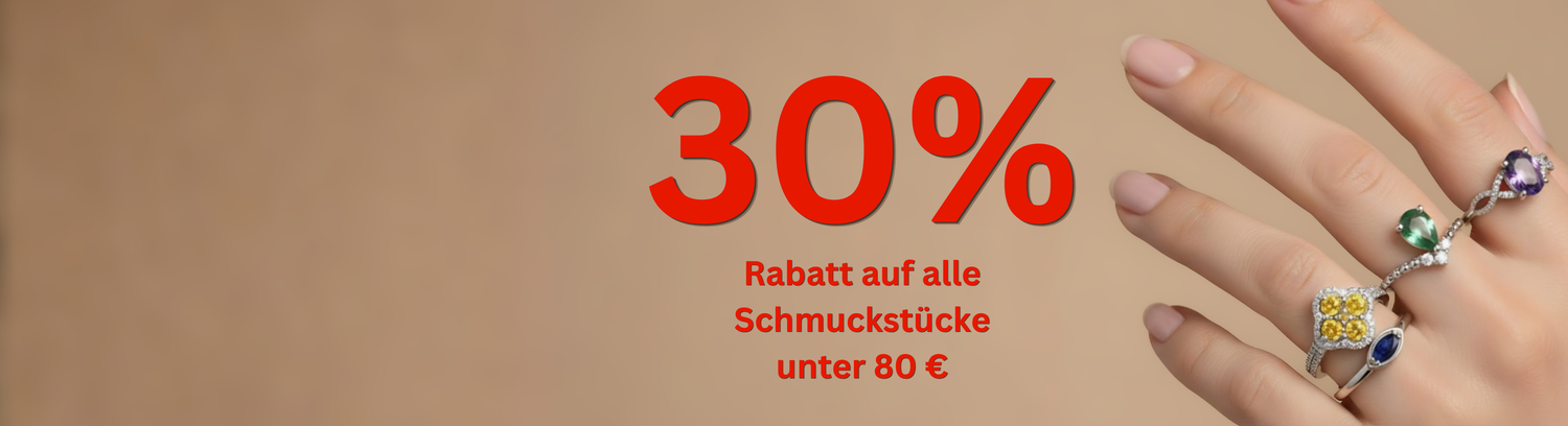 Schmuck unter 80 € – jetzt mit 30% Rabatt