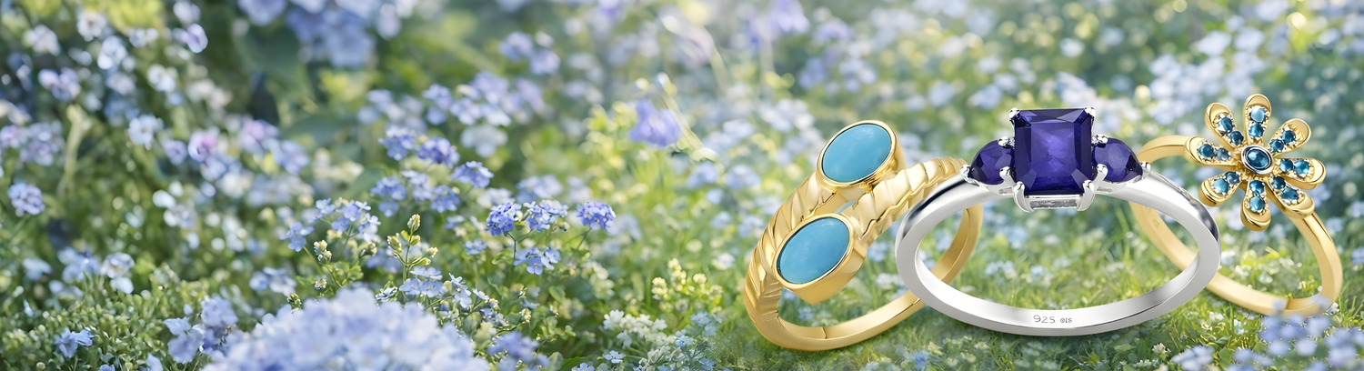 Schmuckstücke mit blauen Edelsteinen mit 30% Rabatt