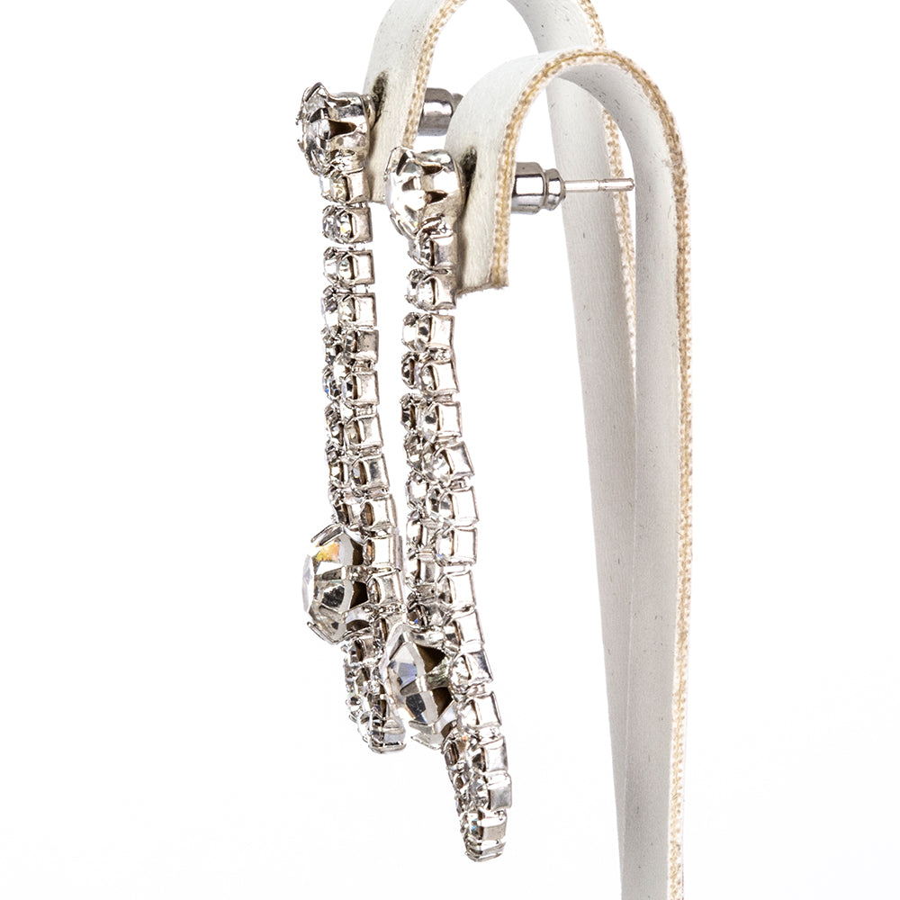 Schmuckgarnitur aus aus goldplattierter Legierung mit weißem Emporia® Kristall