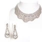 Schmuckgarnitur aus aus goldplattierter Legierung mit weißem Emporia® Kristall