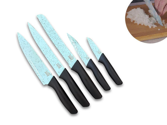 Starlyf Messerset mit Jade-Beschichtung und Messerständer