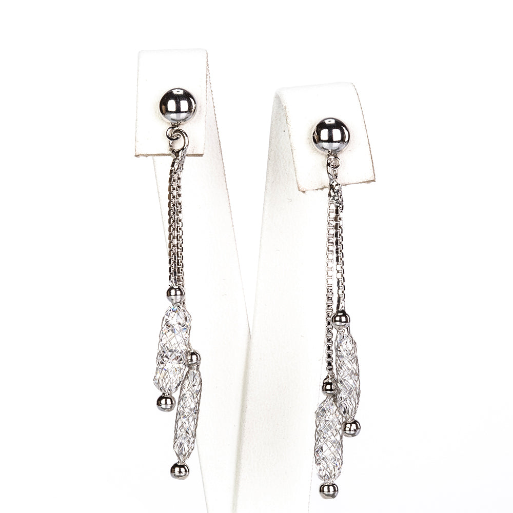 Schmuckgarnitur aus aus goldplattierter Legierung mit weißem Emporia® Kristall 4 