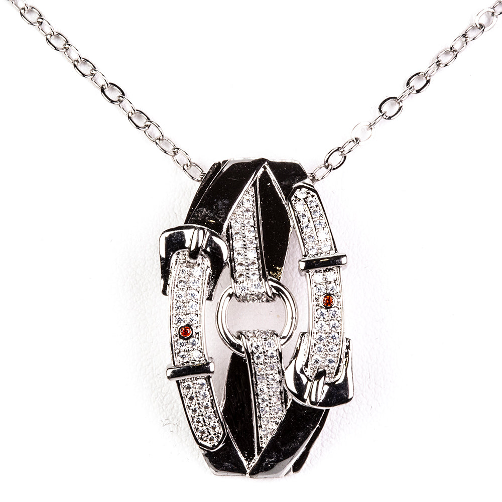 Schmuckgarnitur aus aus goldplattierter Legierung mit weißem Emporia® Kristall 2 