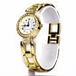 Uhr aus goldplattierter Legierung mit weißem Emporia® Kristall