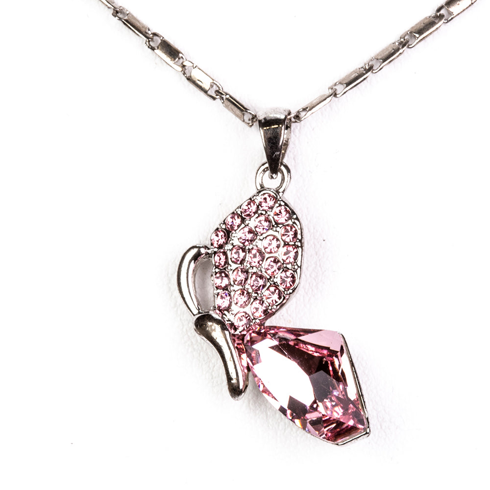 Schmuckgarnitur aus aus goldplattierter Legierung mit weißem Emporia® Kristall