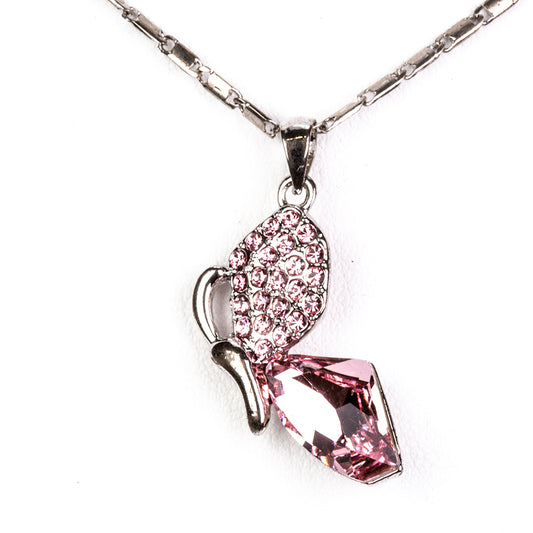 Schmuckgarnitur aus aus goldplattierter Legierung mit weißem Emporia® Kristall