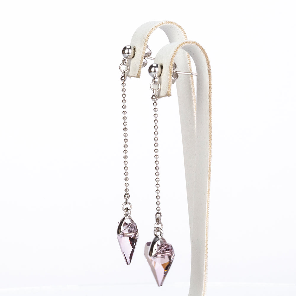 Schmuckgarnitur aus aus goldplattierter Legierung mit purpurfarbenem Emporia® Kristall 3 