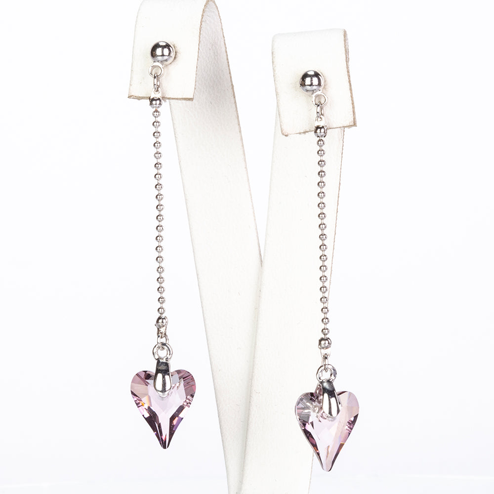 Schmuckgarnitur aus aus goldplattierter Legierung mit purpurfarbenem Emporia® Kristall