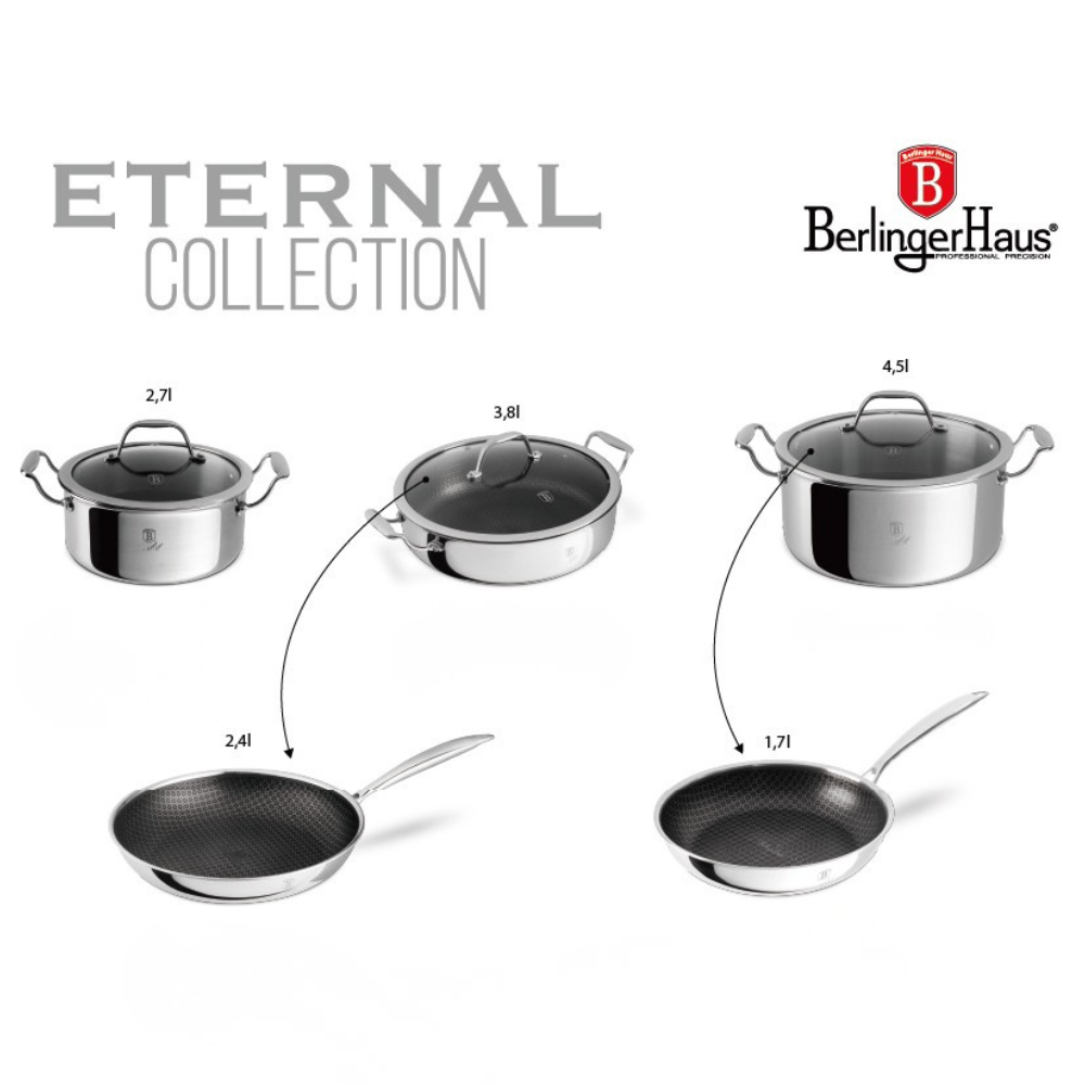 Berlinger Haus Eternal Collection – 8-teiliges Kochgeschirrset