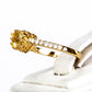 Ring aus goldplattierterr Legierung mit gelbem Emporia®-Kristall