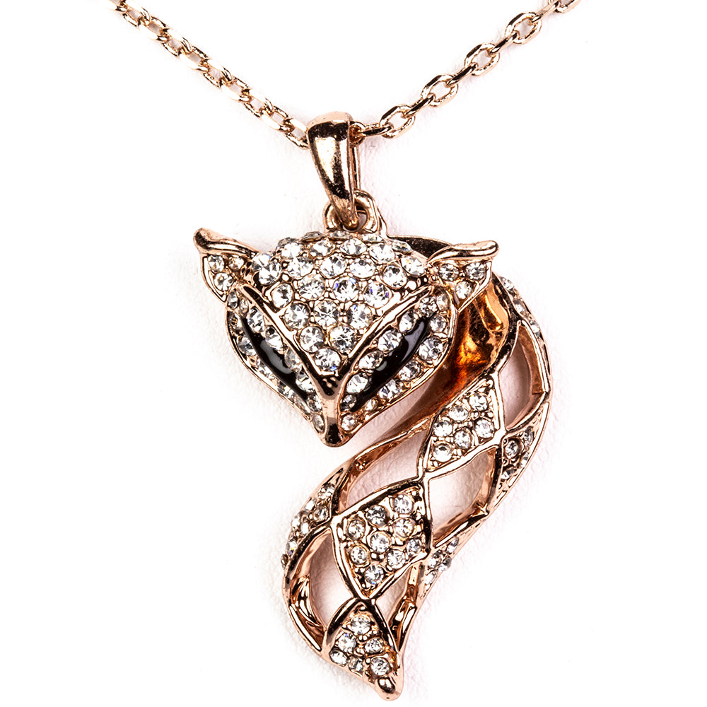 Schmuckgarnitur aus aus goldplattierter Legierung mit weißem Emporia® Kristall