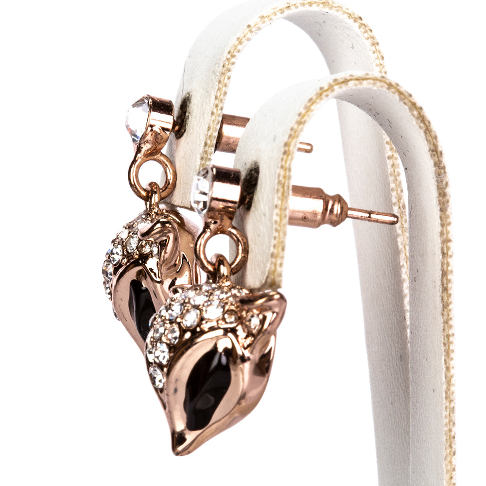 Schmuckgarnitur aus aus goldplattierter Legierung mit weißem Emporia® Kristall