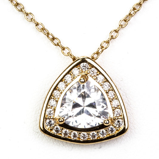 Schmuckgarnitur aus aus goldplattierter Legierung mit weißem Emporia® Kristall