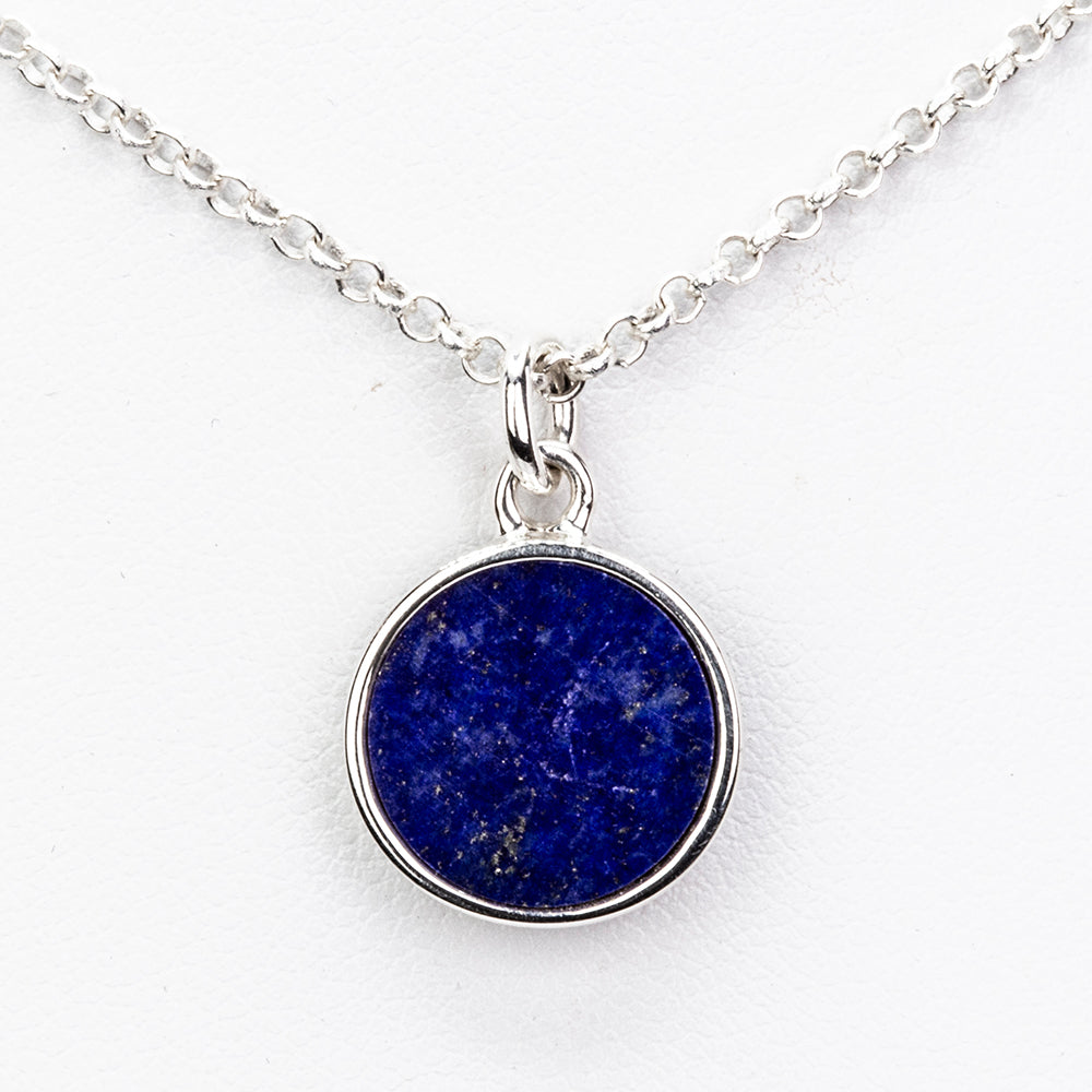 Silberhalskette mit Lapislazuli 1 