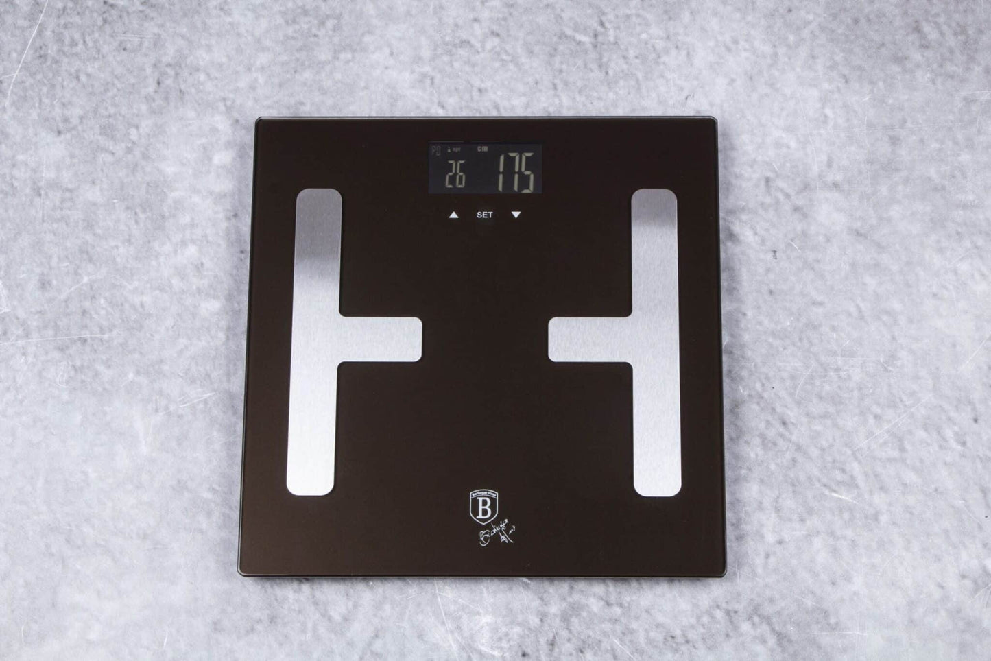Berlinger Haus Metallic Line Shiny Black Edition Körperfettwaage, Kapazität 180 kg, schwarz