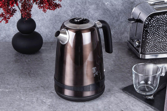 Berlinger Haus Metallic Line Shiny Black Edition Digitaler Wasserkocher, schwarz