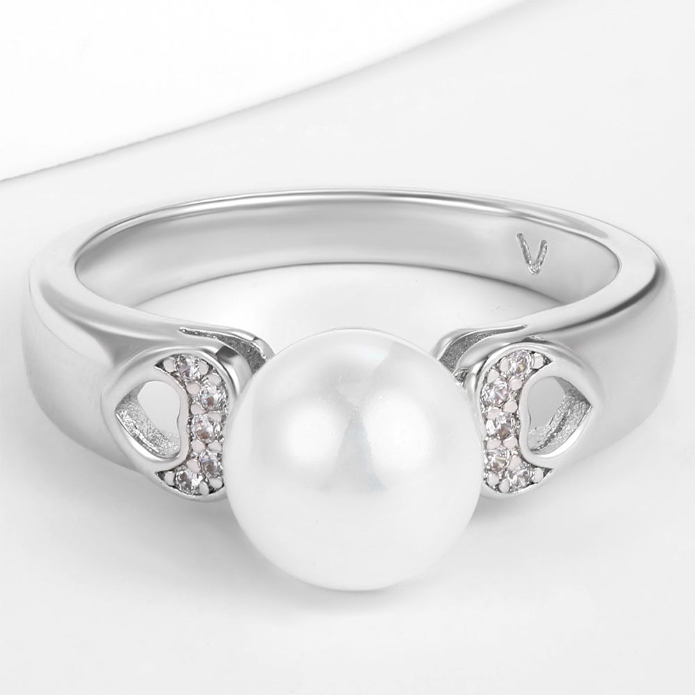 Ring aus goldplattierterr Legierung mit weißem Emporia® Kristall 1 