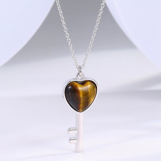 Halskette aus goldplattierter Legierung mit braunem Emporia® Kristall