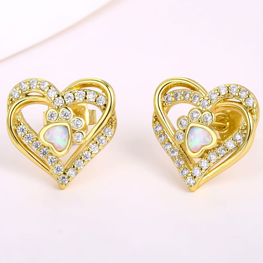 Ohrringe aus goldplattierter Legierung mit weißem Emporia® Kristall