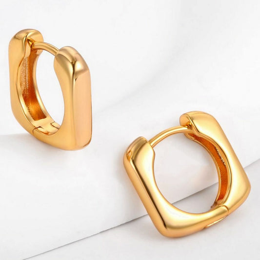 Ohrringe aus goldplattierter Legierung mit weißem Emporia® Kristall