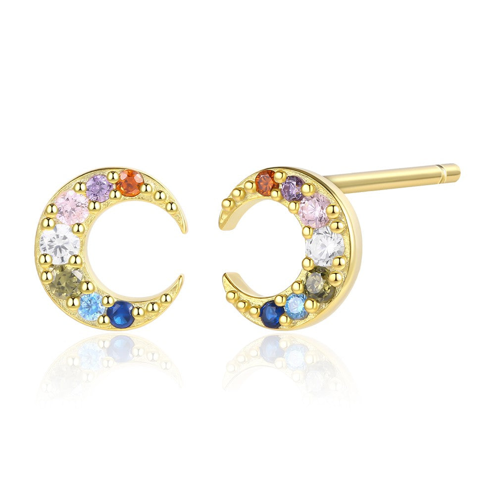 Ohrringe aus goldplattierter Legierung mit weißem Emporia® Kristall 1 