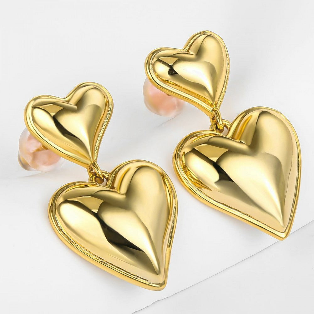 Ohrringe aus goldplattierter Legierung mit weißem Emporia® Kristall 1 