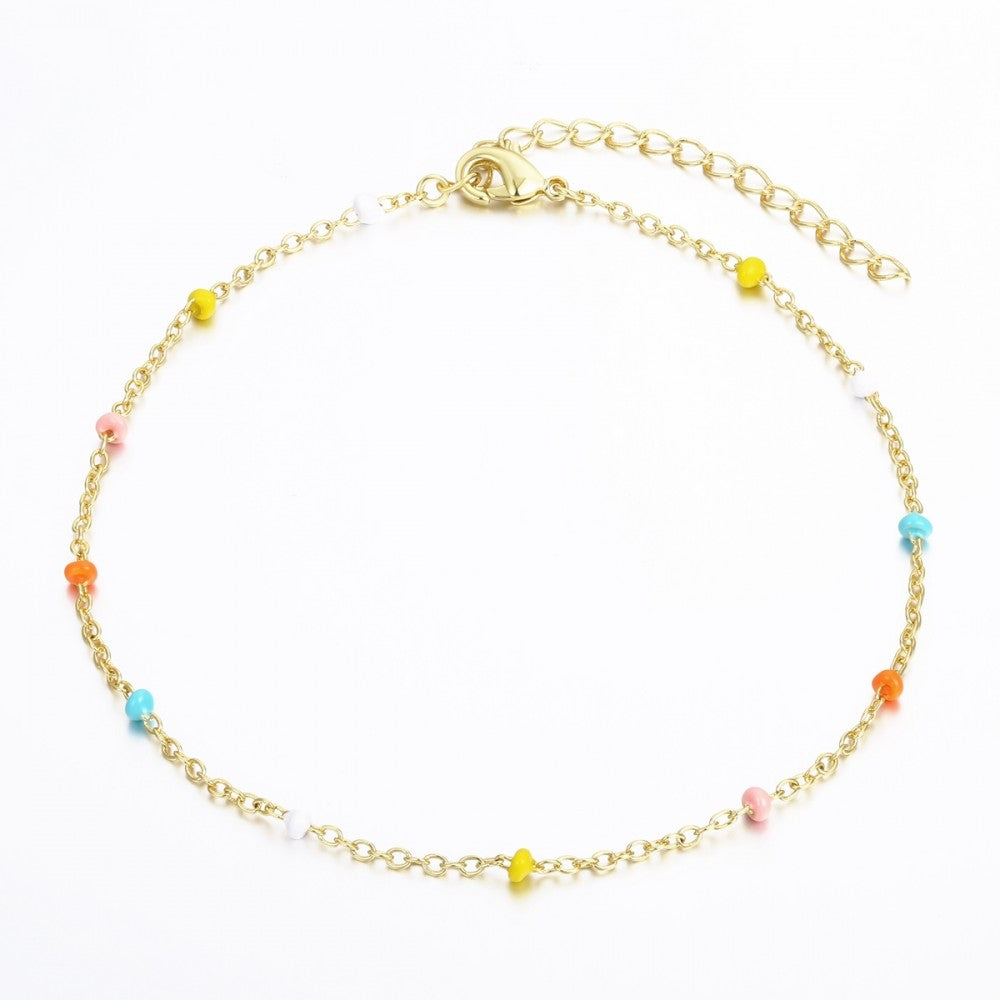 Armband aus goldplattiertesr Legierung mit blauem Emporia®-Kristall