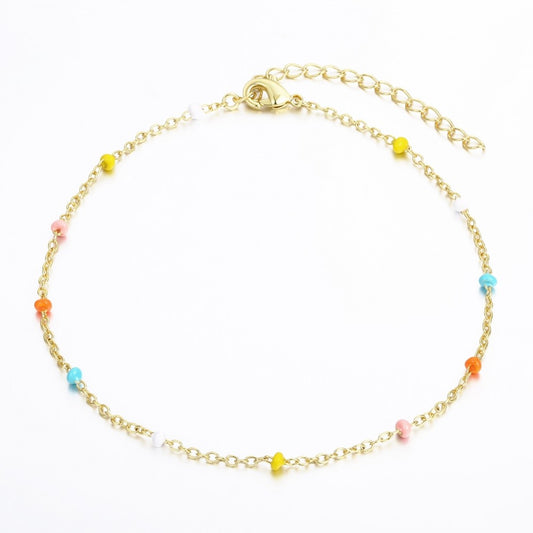 Armband aus goldplattiertesr Legierung mit blauem Emporia®-Kristall