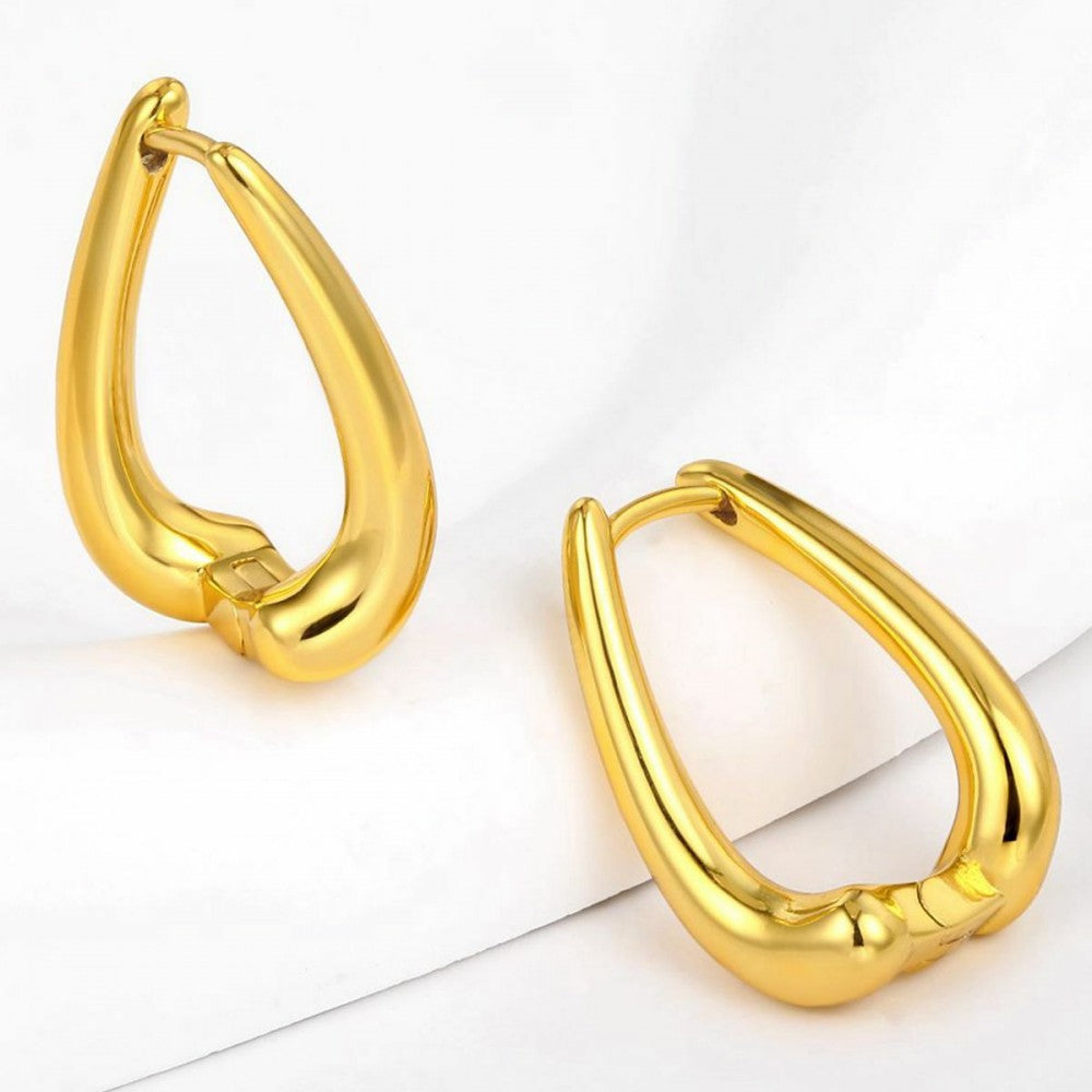 Ohrringe aus goldplattierter Legierung mit weißem Emporia® Kristall 1 