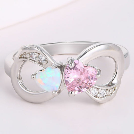 Ring aus goldplattierter Legierung mit rosafarbenem Emporia® Kristall