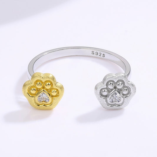 Ring aus goldplattierterr Legierung mit weißem Emporia® Kristall