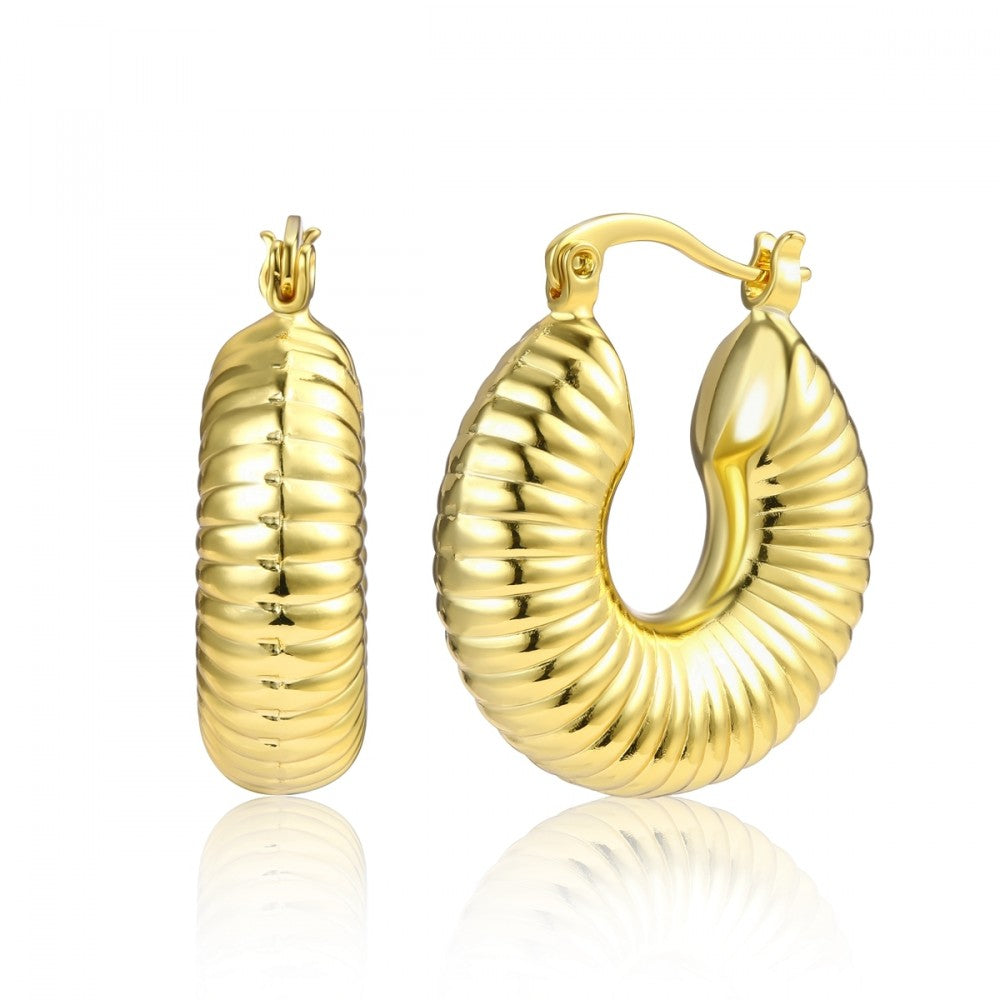 Ohrringe aus goldplattierter Legierung mit weißem Emporia® Kristall