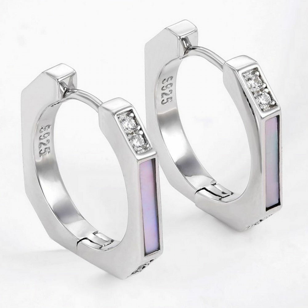 Ohrringe aus goldplattierter Legierung mit weißem Emporia® Kristall 1 
