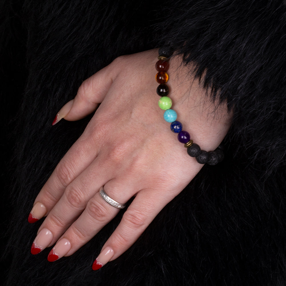 Nugget Armband mit rotem Achat und Tigerauge 2 