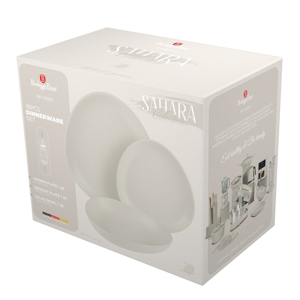 Berlinger Haus 18-teiliges Tellerset – Matt Creme