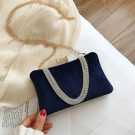 Tasche aus goldplattierter Legierung mit weißem Emporia® Kristall