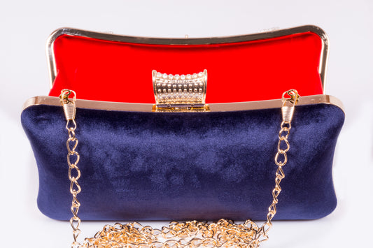 Tasche aus goldplattierter Legierung mit weißem Emporia® Kristall