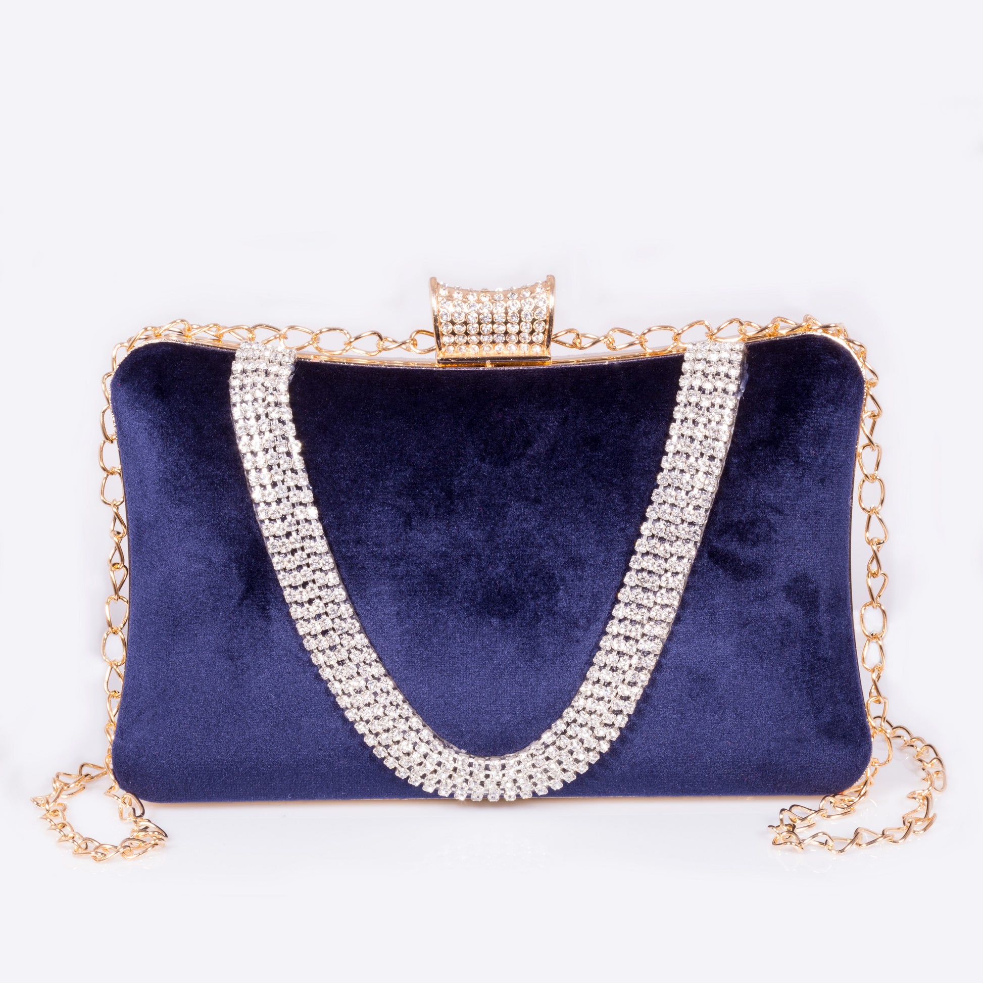 Tasche aus goldplattierter Legierung mit weißem Emporia® Kristall 5 