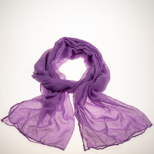 100% Viscose Fashion Scarf, Size: 160 cm x 50 cm, Wash in Machine 30 degrees, Color: PURPLE