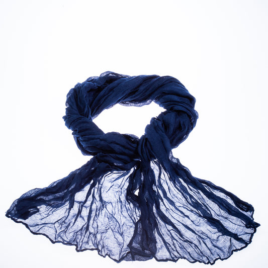 100% Viscose Fashion Scarf, Size: 160 cm x 50 cm, Wash in Machine 30 degrees, Color: NAVY BLUE